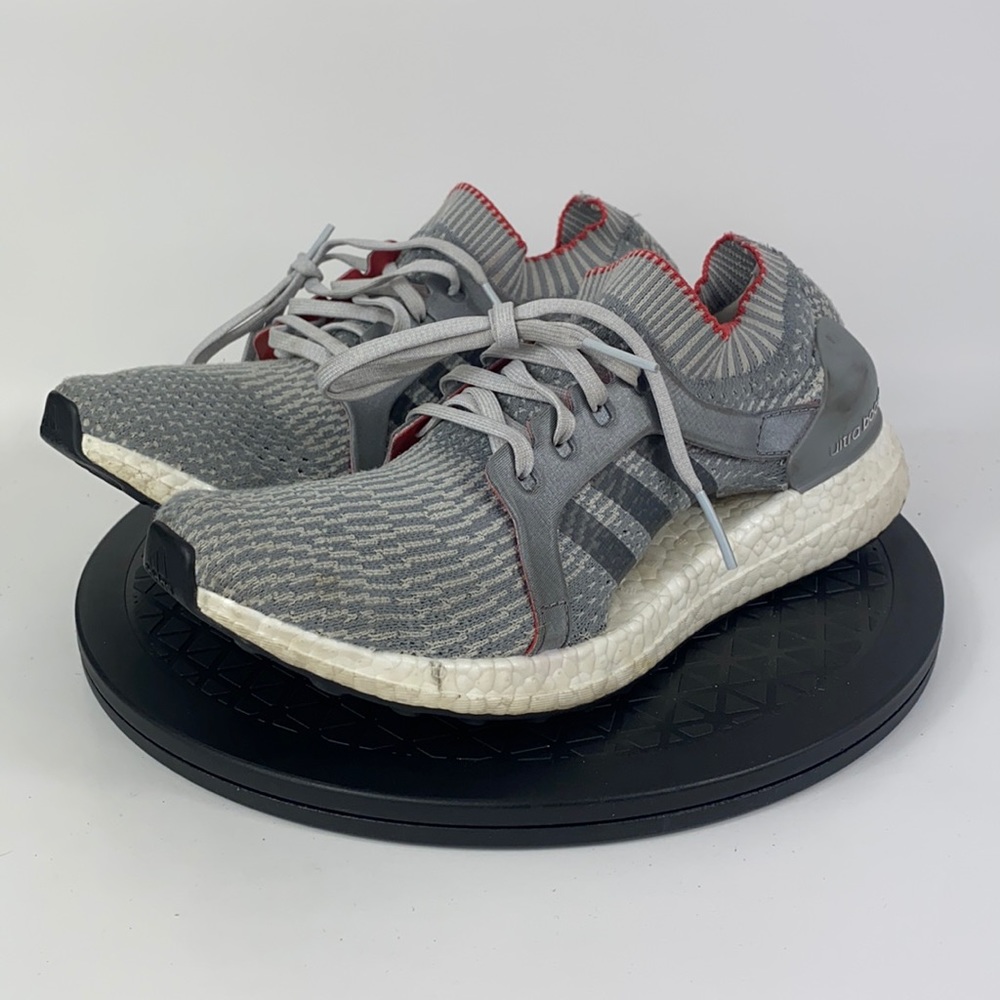 Adidas UltraBoost X Gray/White Knit Running Shoes BB3434 Women's Size 9.5